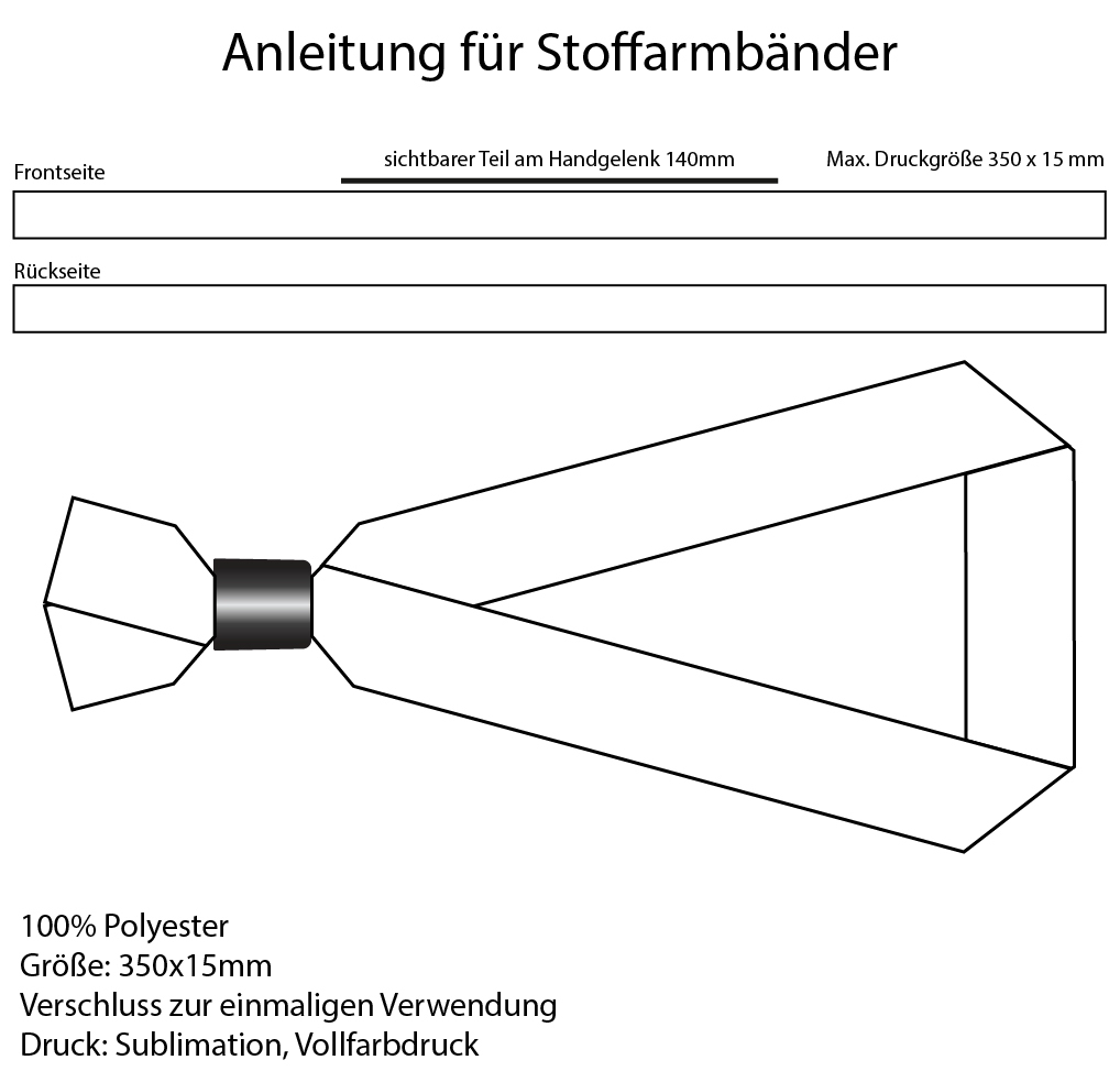 Vorlage Stoffarmbänder