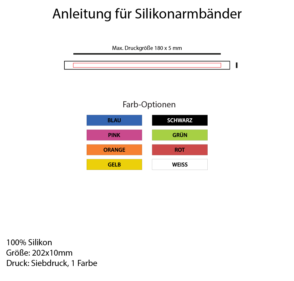Vorlage Silikonarmbänder